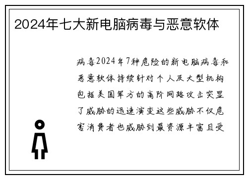 2024年七大新电脑病毒与恶意软体